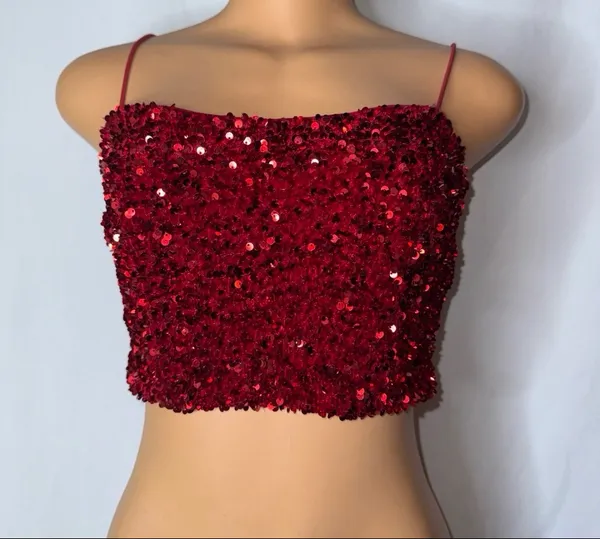 Akira Red sequin tank top - Image 2