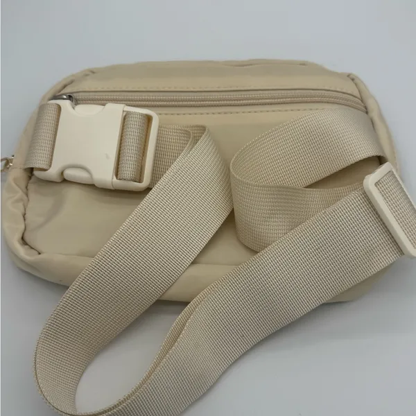 Kappa Kappa Gamma Sorority Crossbody Sling Belt Bag Fanny Pack Off White Cream - Image 9