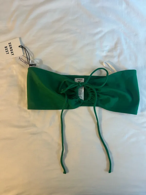 NWT Aritzia Sunday Best Green Bandeau Top - Image 2