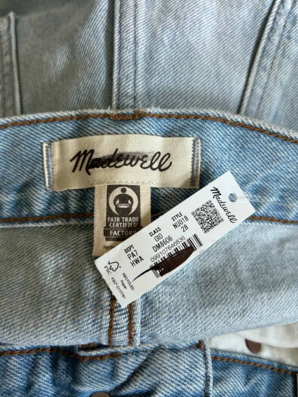 NWT‎ Madewell Low-Slung Baggy Jeans Hallstead Wash Rigid Size 28 - Image 7
