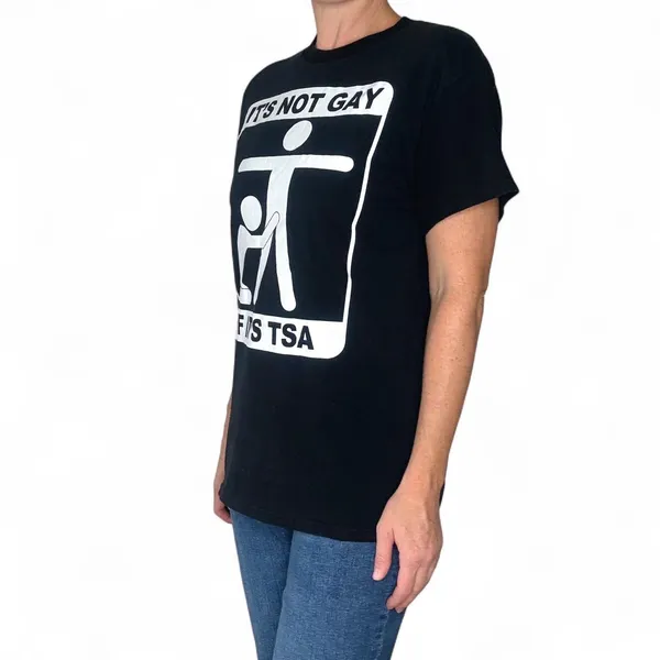 Men’s Unisex Black Funny TSA Quote Graphic Tee - Image 2