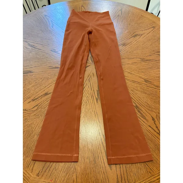 Lululemon Align High-Rise Mini-Flare Pant Terracotta Orange Nulu LW5FCHS Size 2 - Image 2
