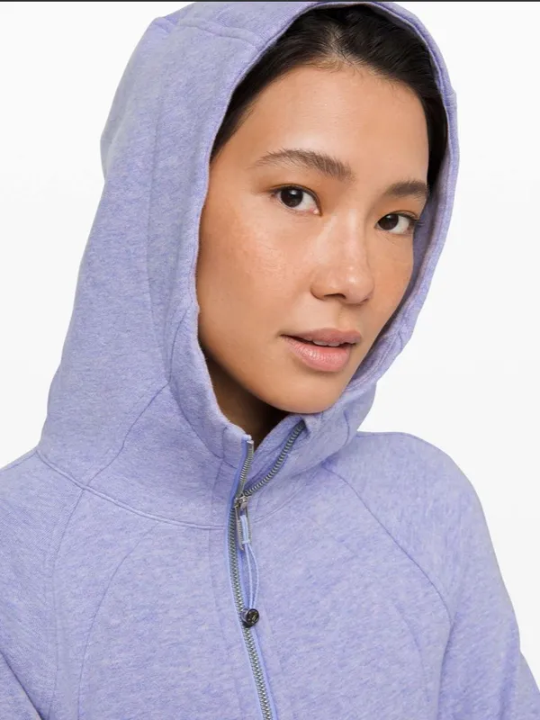 Lululemon Heathered Lavender Dusk Light Purple Cotton Scuba Hoodie size 6 - Image 5