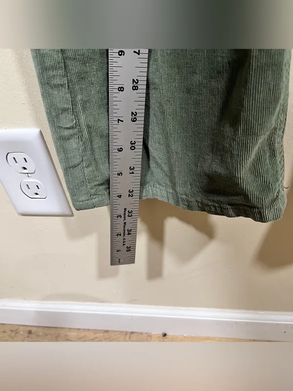 NWT olive green We The Free by Free People pull-on corduroy pants size 28 - Image 6