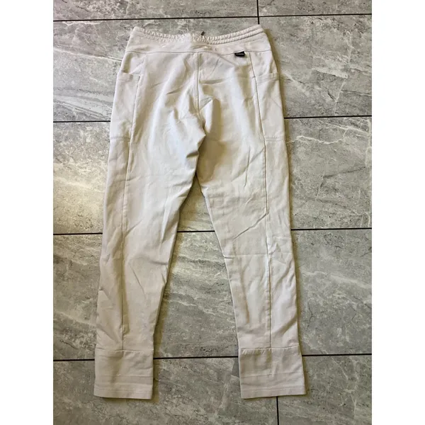 Patagonia Mahnya Fleece Pants Cream Organic Cotton Joggers Womens Small - Image 7