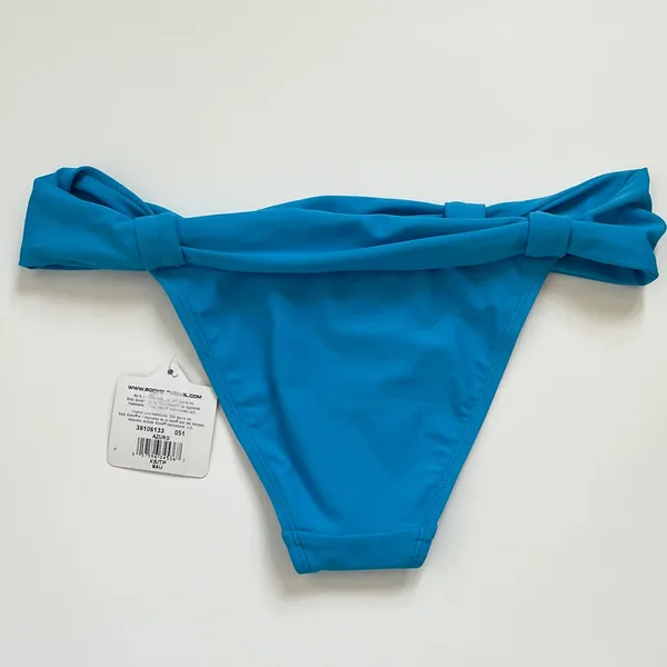 Body Glove Azuro Blue Bali Hipster Bikini Bottom XS NWT Folded Waistband Charm - Image 4