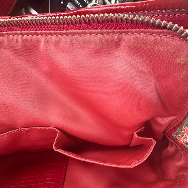 Vintage Coach Chelsea Jayden Cherry Red Patent Leather Tote 18960 Y2K - Image 15