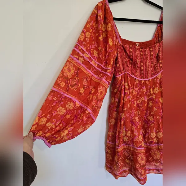 Free People Border Endless Afternoon Mini Floral Boho Dress - Image 5