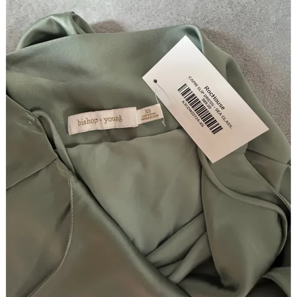Rochouse NWT Women's Capri slip Mini Dress Sz XS Sea Glass‎ SOFT - Image 6