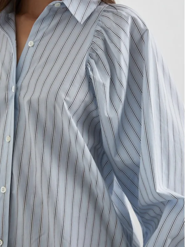 Rails Livy Shirt - Hampton Stripe Blue & White Pinstriped Button Down Shirt - Image 9