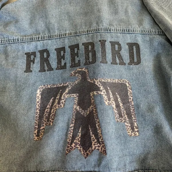 Boutique Free Bird Jean Jacket SZ S - Image 5