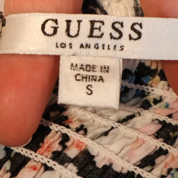 Guess Floral Off Shoulder Maxi Dress Womens Size‎ S Smocked Summer Vacation - Image 2