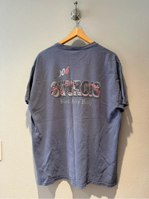 Vintage 2006 Sturgis Motorcycle Rally Eagle T-Shirt Black Hills South Dakota Siz - Image 6