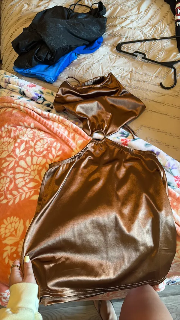 Brown satin dress better be  - Image 3