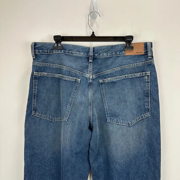 Madewell Petite Low Slung Baggy Crop Jean Croswell Wash Blue Relaxed US 30 P NWT - Image 14