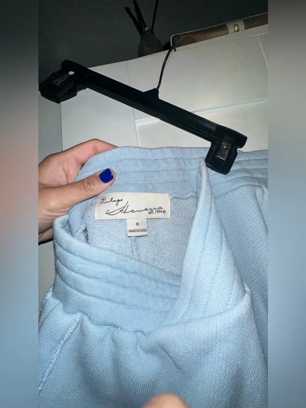 Vintage Havana Est 1954 Distressed Powder Blue Flare Sweatpants - Image 9