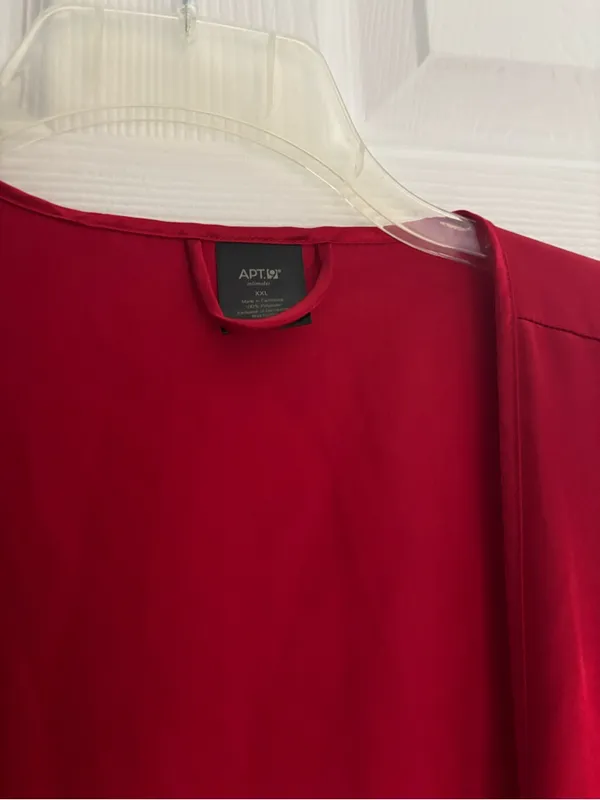 Apt. 9 Women’s Red Short Satin Wrap Robe Size XXL - Image 5