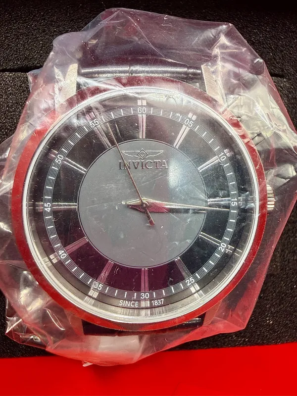 Invicta Watch Black and Silver Round Face  - Image 8