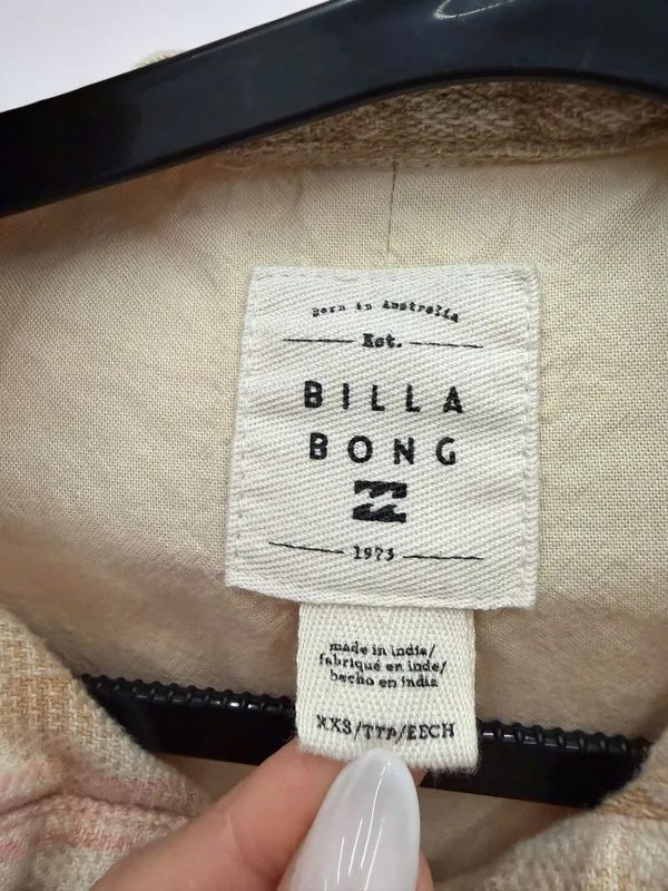 Billabong Womens Saltwater‎ Tides Plaid Shacket - Image 3