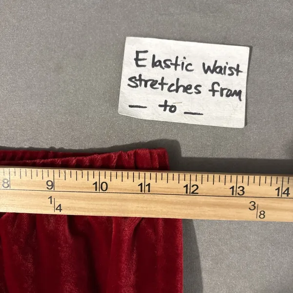 Vintage Long Red Velvet Skirt Juniors M Fits Size XS Maxi A-line Whimsigoth Y2K - Image 6
