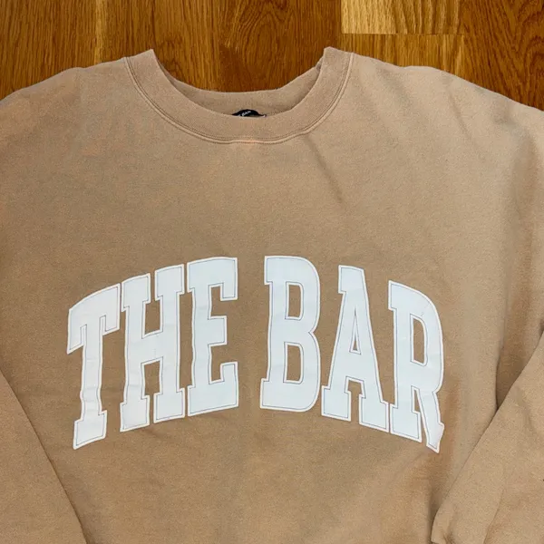The Bar Women's Tan Crewneck Sweatshirt with White Logo - Image 2