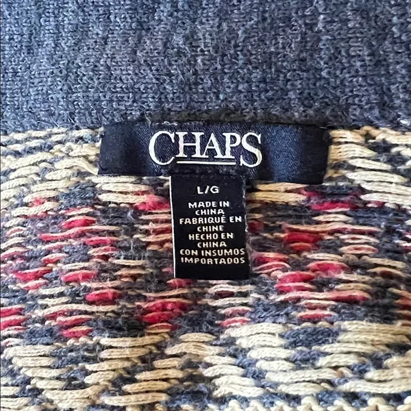 Chaps Women’s Multicolor Open Cardigan Size L 072726 - Image 3