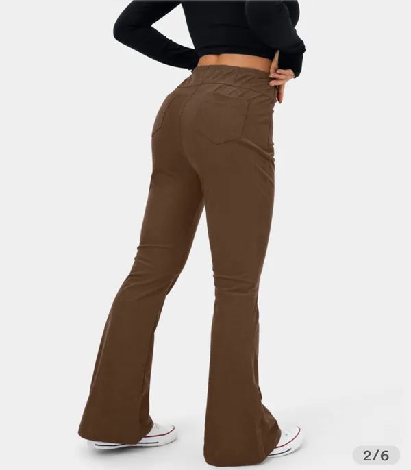 Halara NWT Brown Flare Corduroy Pants - Image 2