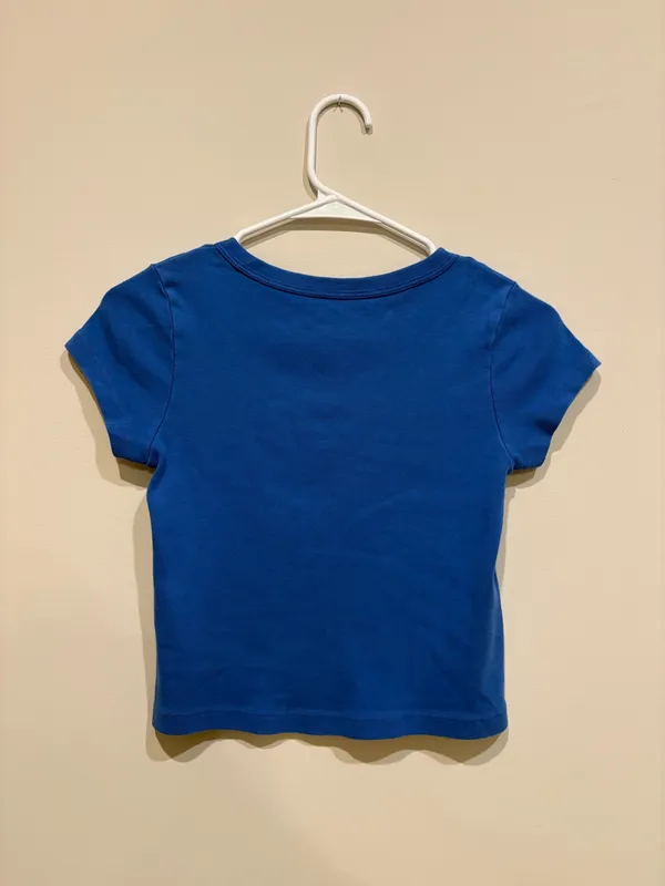 Blue Brandy Melville Baby Tee - Image 2