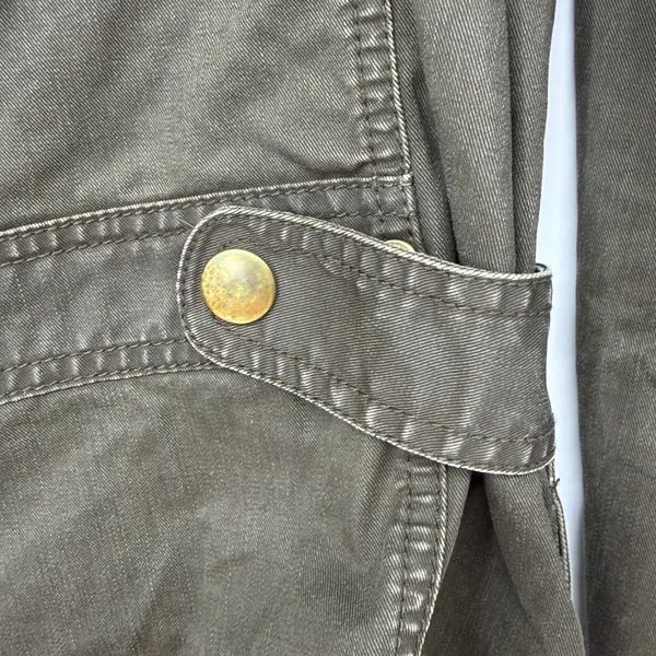 J.Crew Field Jacket‎ Womens Small Brown Cotton Utility Military Coat - Image 3