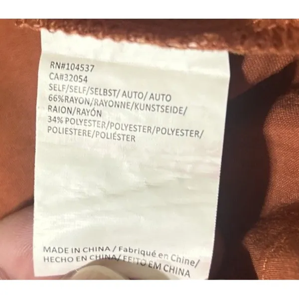Anthropologie TINY Heidi Pants Sz L Burnt Orange Boho-Chic Vintage-inspired NWOT - Image 9