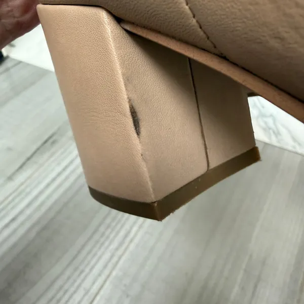 Franco Sarto Tenton Taupe Neutral Bootie Block Square Toe Boot 9 - Image 7