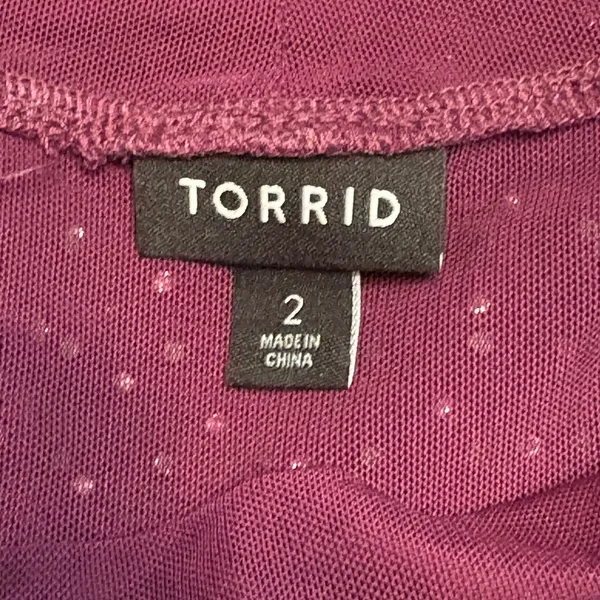Torrid Mesh Mock Neck Rhinestone Top size 2 color Winter Bloom - Image 7
