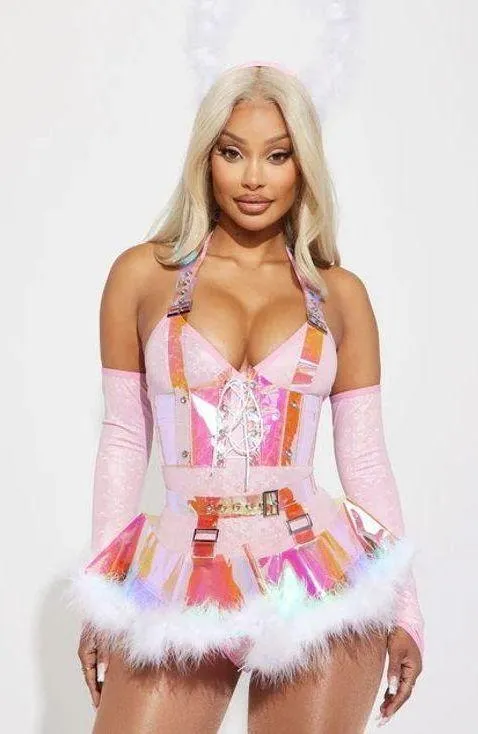 NEW Starline Rave Angel Costume Size Medium Pink - Image 3