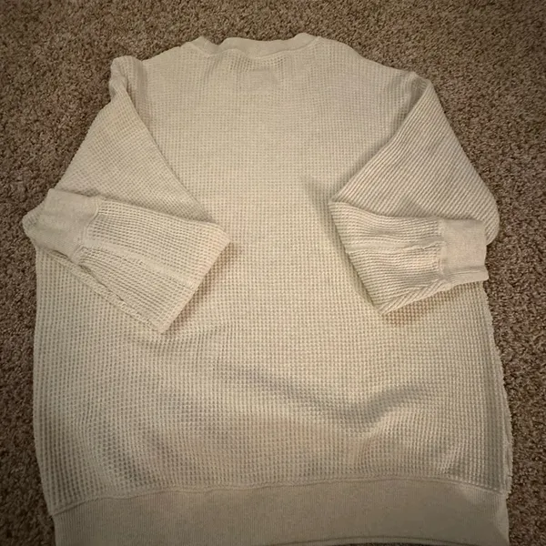 Aerie Women's Cream Crewneck Top - Image 2