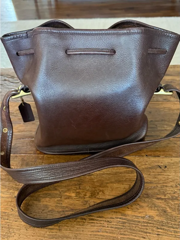 Vintage Coach Mahogany Lula Legacy Bucket Bag 9952 - Image 4