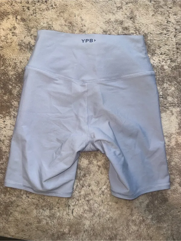 Abercrombie & Fitch YPB High-Rise Lilac /blue athletic high rise Bike Shorts - Image 5