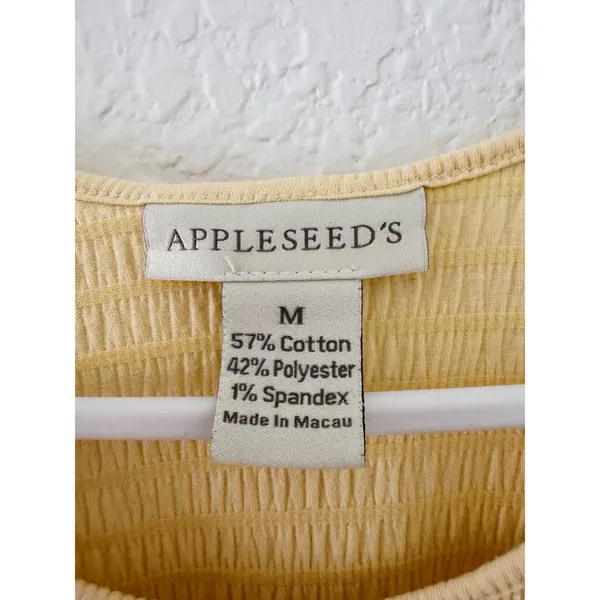 Appleseed’s Textured Sleeveless Tank Top Yellow Size M - Image 3