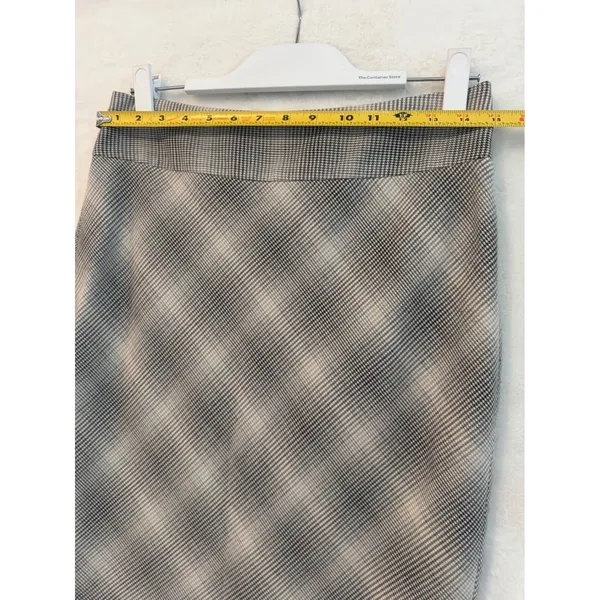 The Limited Grey Plaid Houndstooth‎ Pencil Skirt Side Zip Lined Career Wear 4 - Image 3