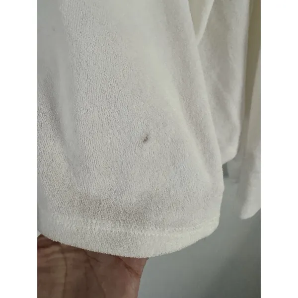 NWD Stoney Clover Target White Terry Pullover 1/2 Zip Sweatshirt Size 1X - Image 5