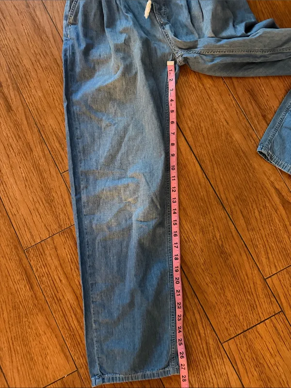 Free People Drawstring Waist Jeans- size XS - Image 4