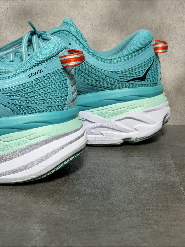 Hoka One One Bondi 7 Women’s Aqua Running Shoes Size 9.5 - Image 9