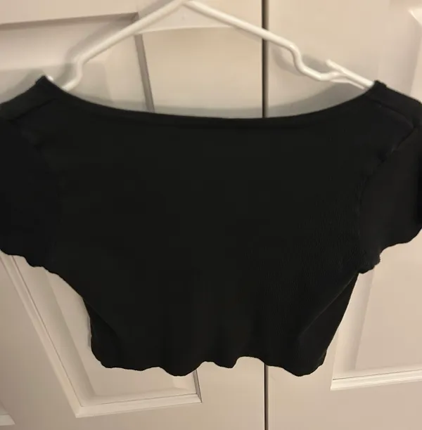 John Galt Black Button Tee - Image 2