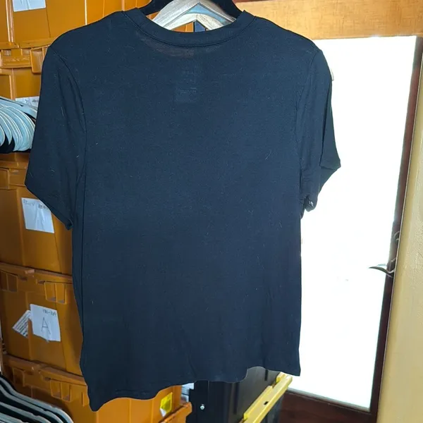 A New Day Classic Black Cotton Modal Blend T-Shirt Size Small - Image 4