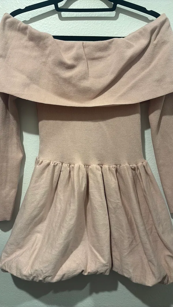 Off the shoulder bubble dress Pink - Image 2