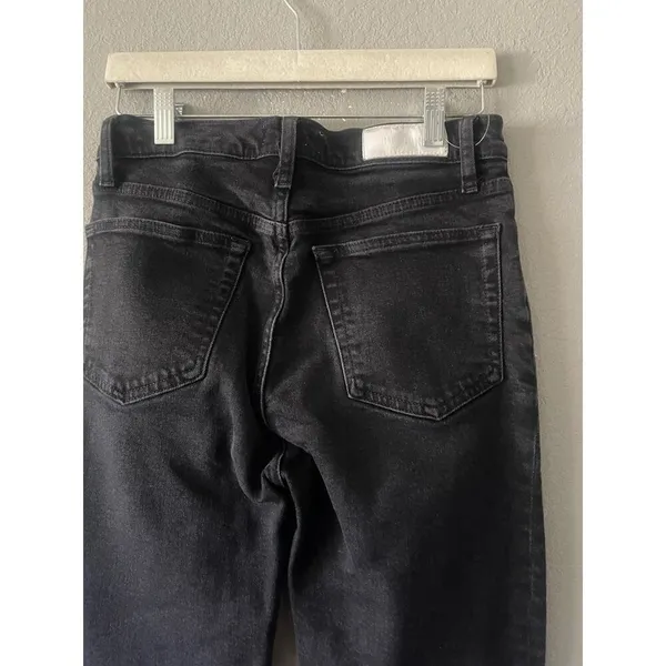 Re/Done Originals High Rise Ankle Crop in Faded Black - Image 9