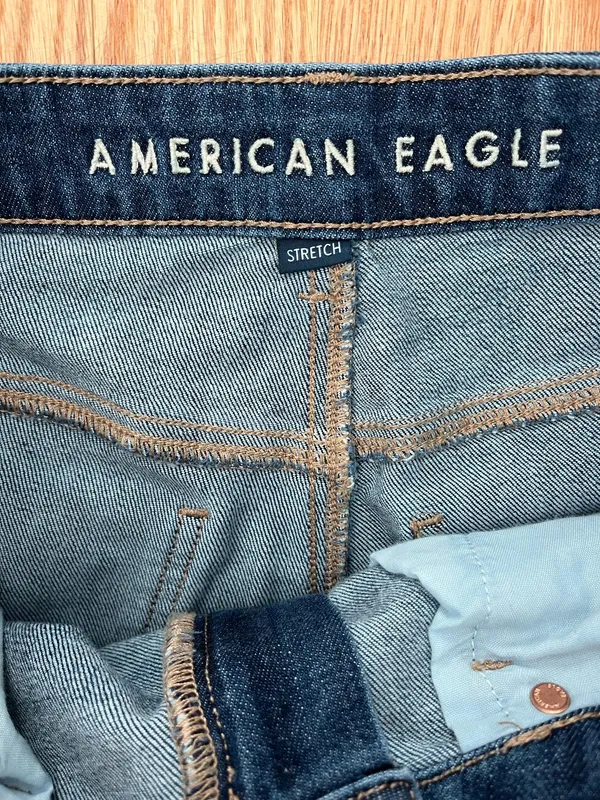 American Eagle Dreamy Drape Stretch Baggy Wide-Leg Jeans - Image 3