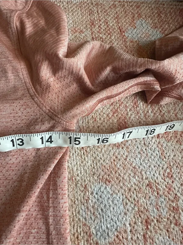 Lululemon Swiftly Relaxed Long Sleeve Shirt Pink Savannah White W3FUQS size 4 - Image 3