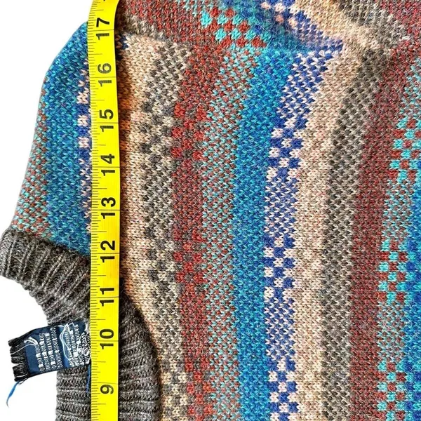 VTG Saturdays Generation Womans Crew Neck‎ Knit Sweater L Geometric Grandma Cozy - Image 5