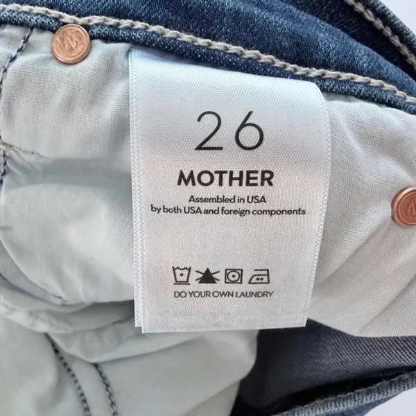 Mother Denim Mid Rise Dazzler Ankle Size 26 Nothing Between Us Blue Stretch - Image 6