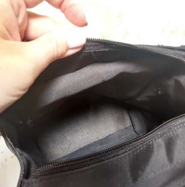 Vintage 90s Nylon Shoulder Bag Silver - Image 8